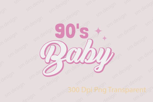 90 s Baby Girl SVG Design