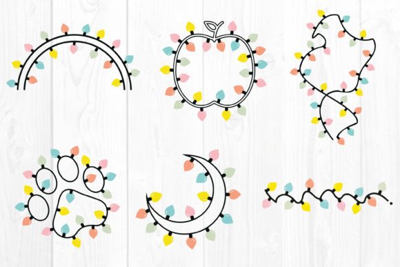 Christmas Lights Bundle, Lights Svg