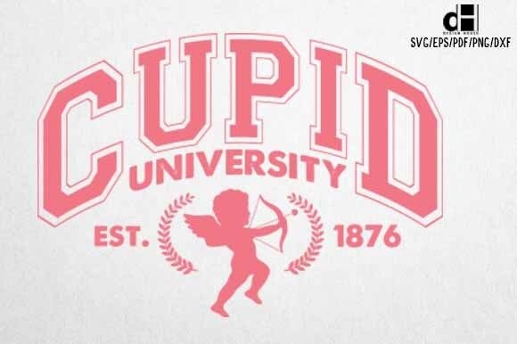 Cupid University Valentine SVG