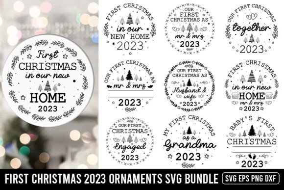 First Christmas 2023 Ornament SVG Bundle