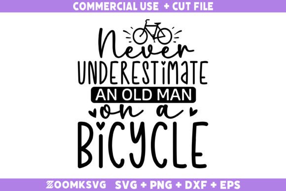 Old Man on a Bicycle SVG