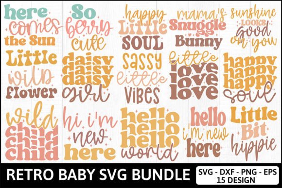 Retro Baby Svg Bundle
