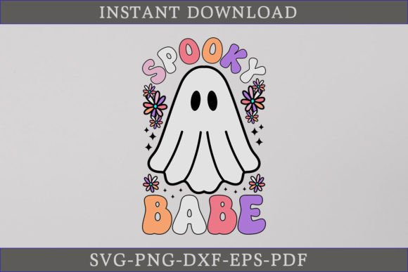 Spooky Babe Halloween Retro SVG T-shirt